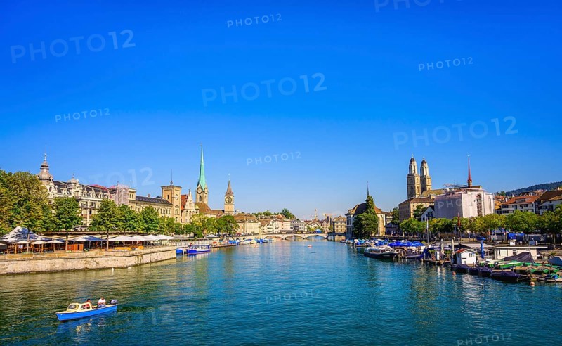 Boats on the river Limmat