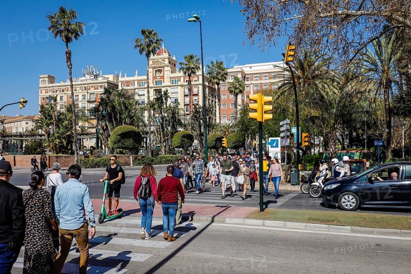 Pedestrians crossing zebra crossings