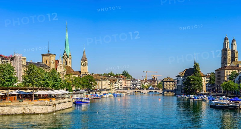 Boats on the river Limmat