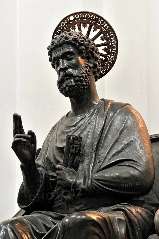 Copy of the seated image of St. Peter from St. Peter's Basilica in Rome