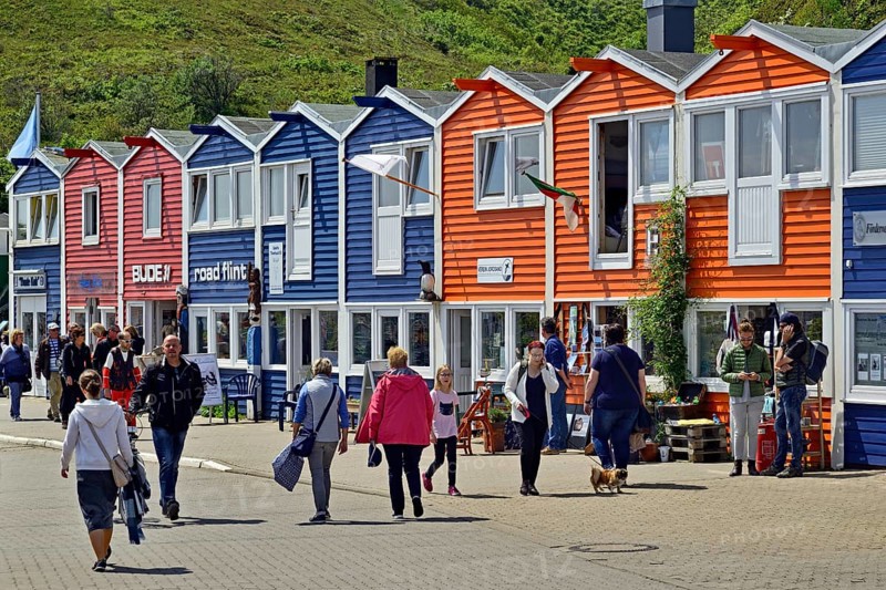 Colourful lobster stands at the south harbour