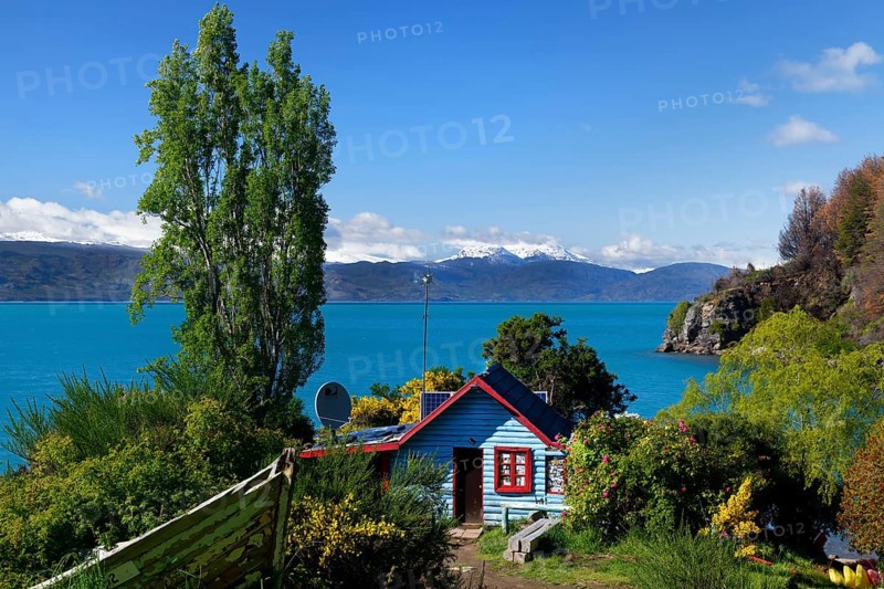 Colored house on General Carrera lake