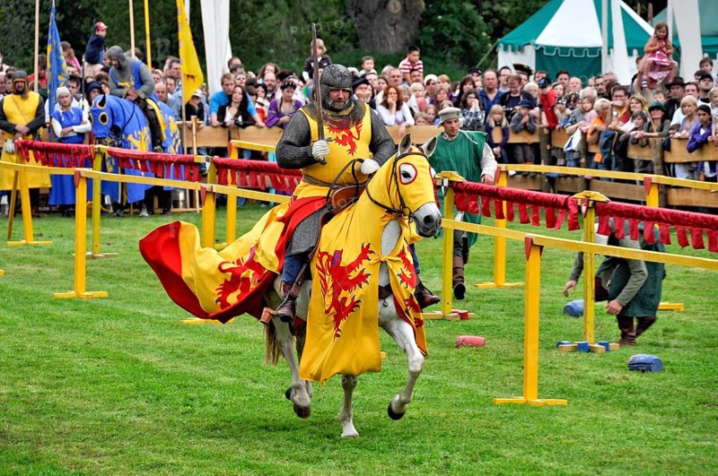Knights on horseback