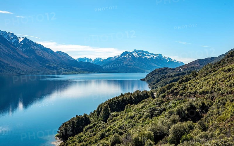 View of lake with mountains