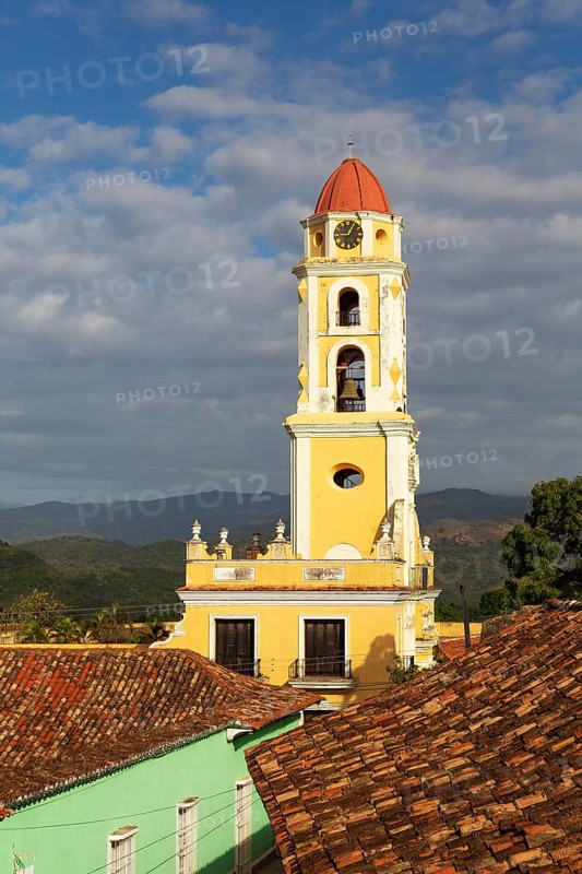 The bell tower of the Museo de la Lucha Contra Bandidos in the colonial old town