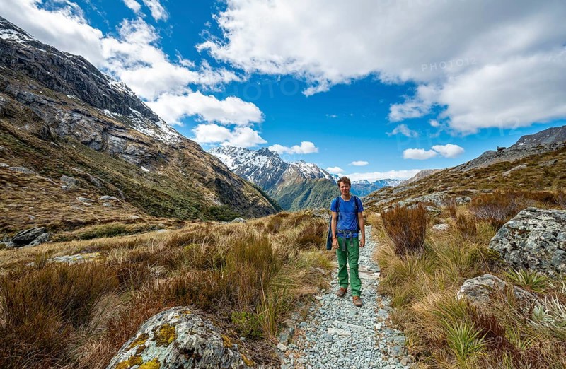 Hikers on the Routeburn Track