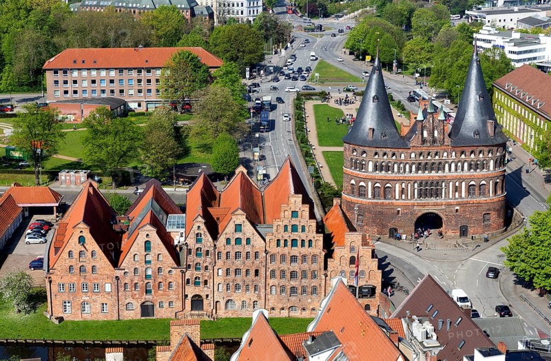 Holstentor and Luebecker Salzspeicher