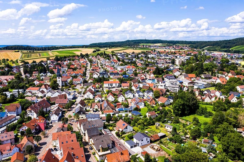 Aerial view of Stettenfels Castle