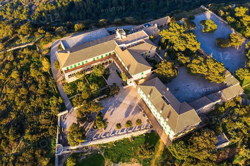 Monastery Santuari de Nostra Senyora de Cura on the mountain Puig de Randa