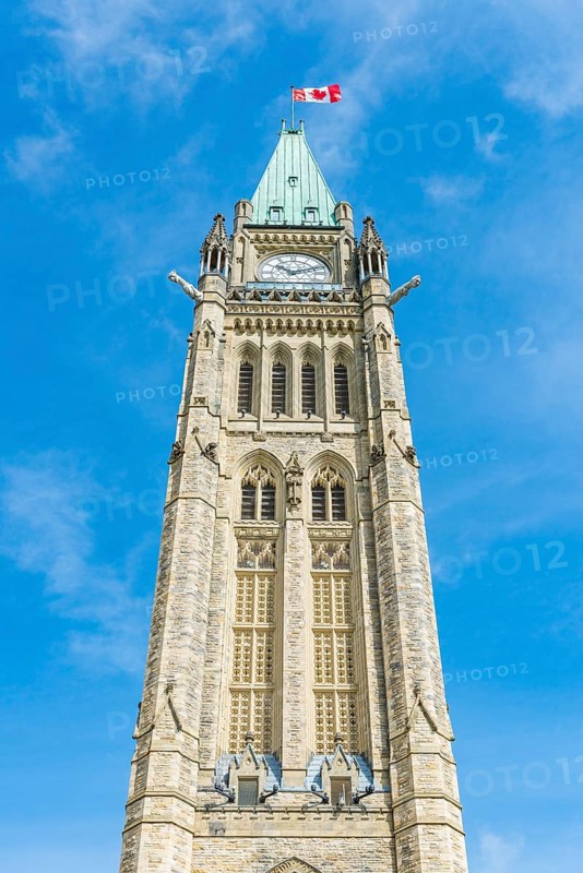 Peace Tower in the Canadian Parliament Building Centre Block