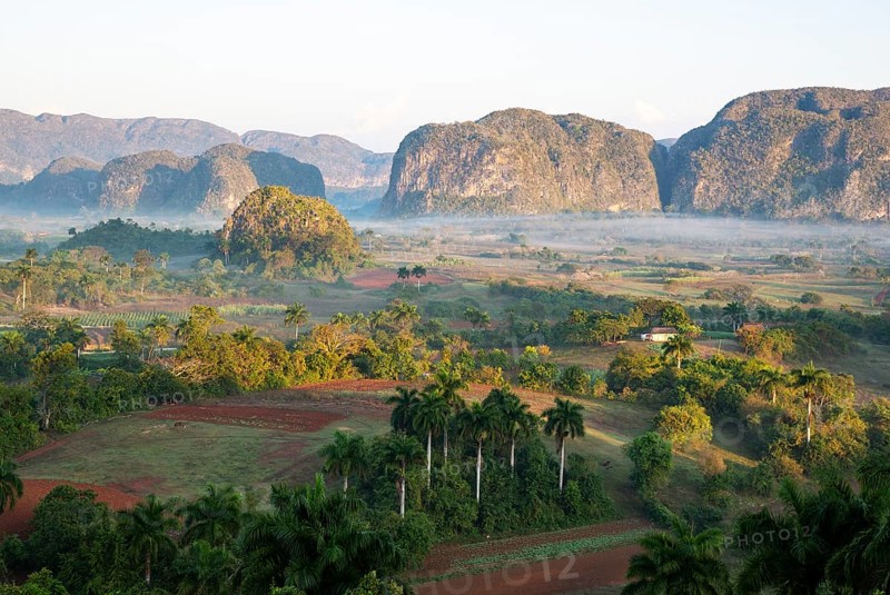 The Vinales valley with its rocky hills
