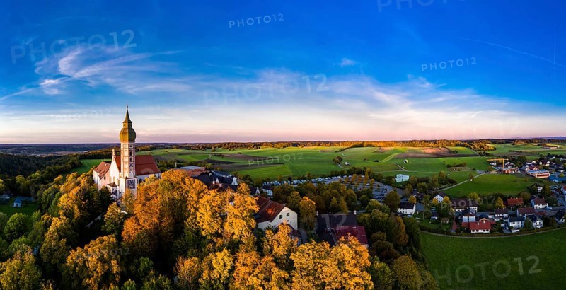Aerial view at sunrise
