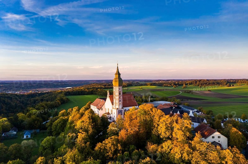 Aerial view at sunrise