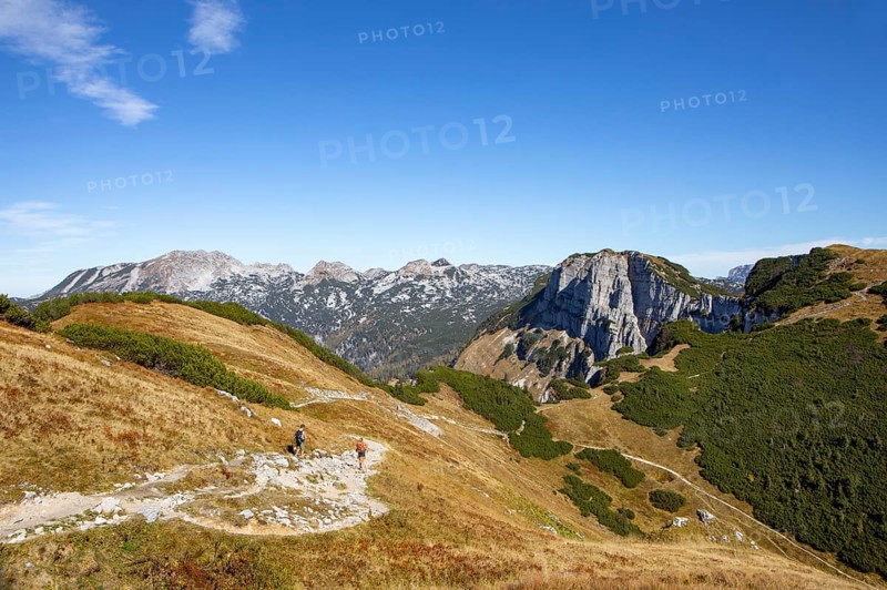 Hiker on the way from Loser to Greimuth