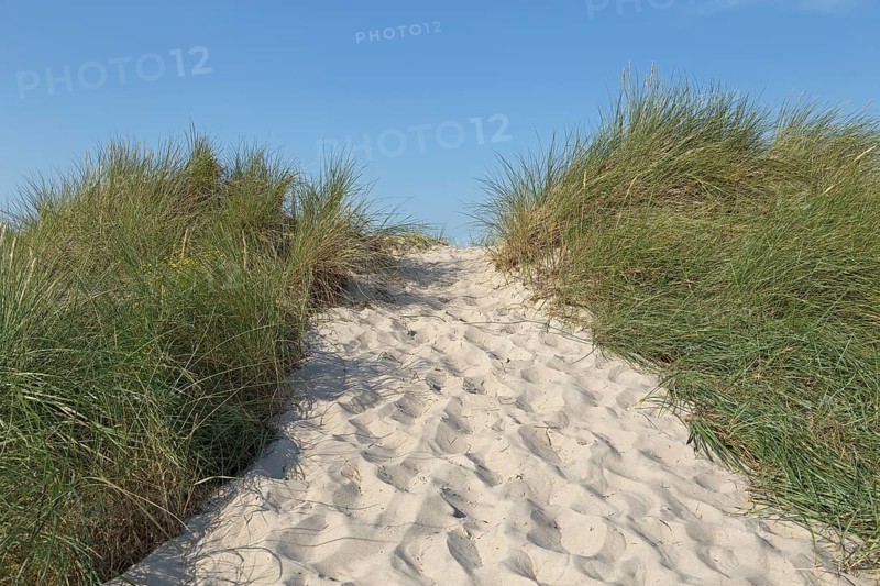 Route through sand dunes