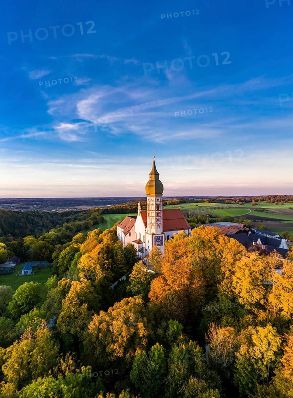 Aerial view at sunrise