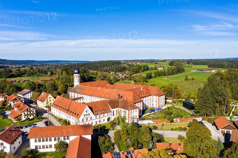 Aerial view Salesian Convent or Beuerberg Convent