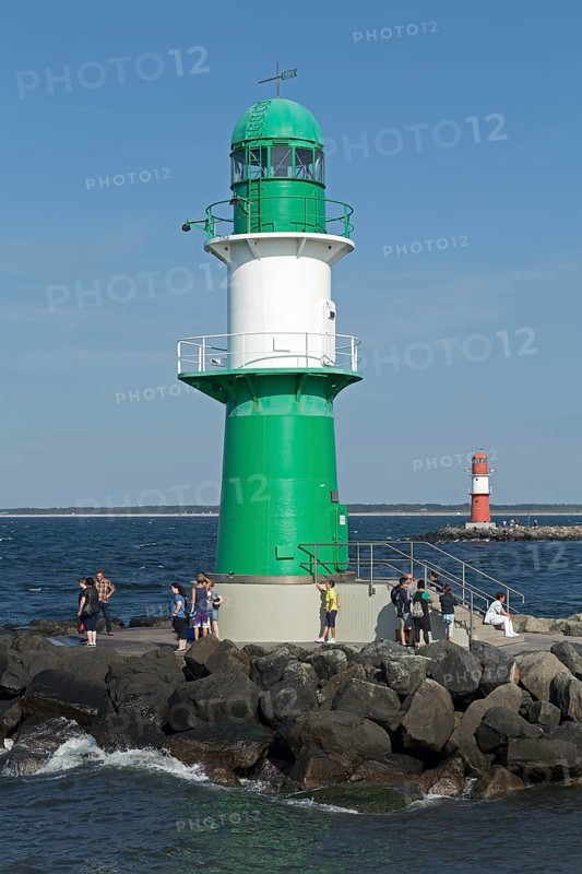 Pier light at the entrance to the Unterwarnow