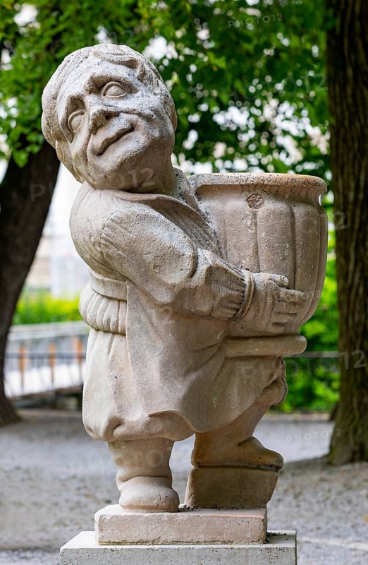 Dwarf with garden vase