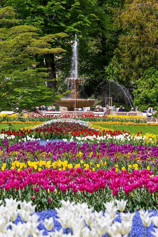 Alps Solespringbrunnen in the spa gardens Bad Reichenhall