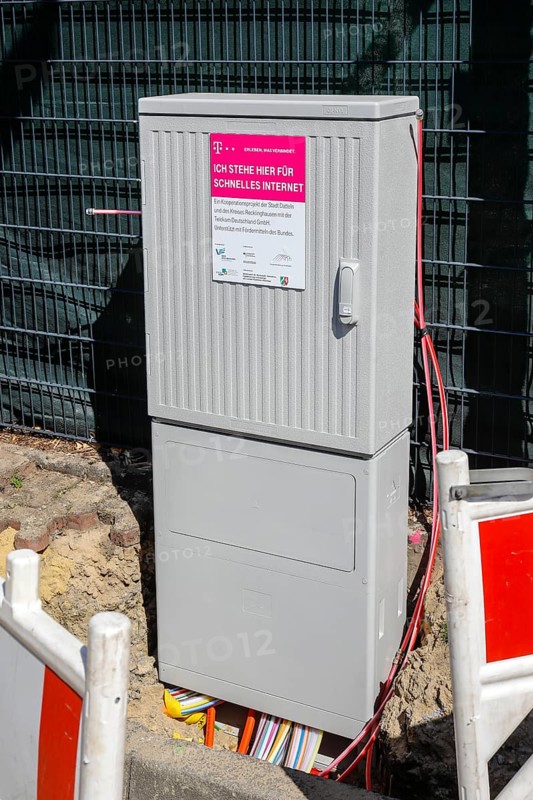 Telekom distribution box for fast Internet