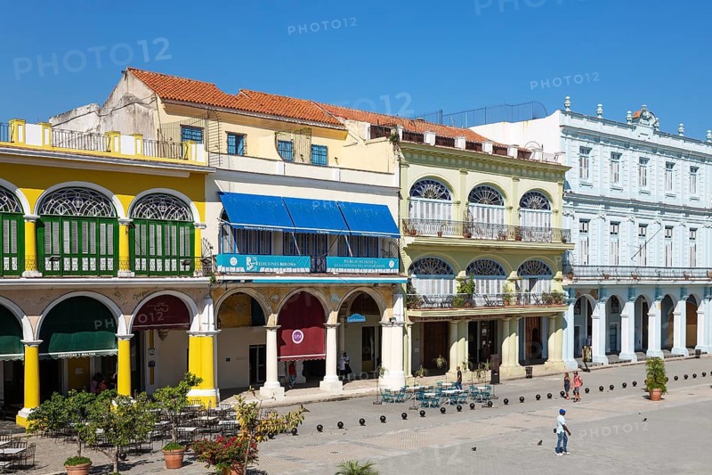 Plaza Vieja with its restored porticoed buildings