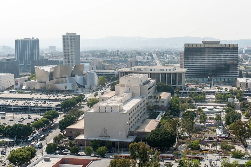 View from Los Angeles City Hall of the Walt Disney Concert Hall