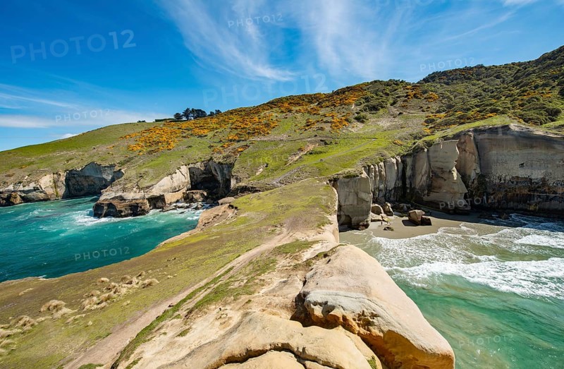Rocky cliffs of sandstone rocks
