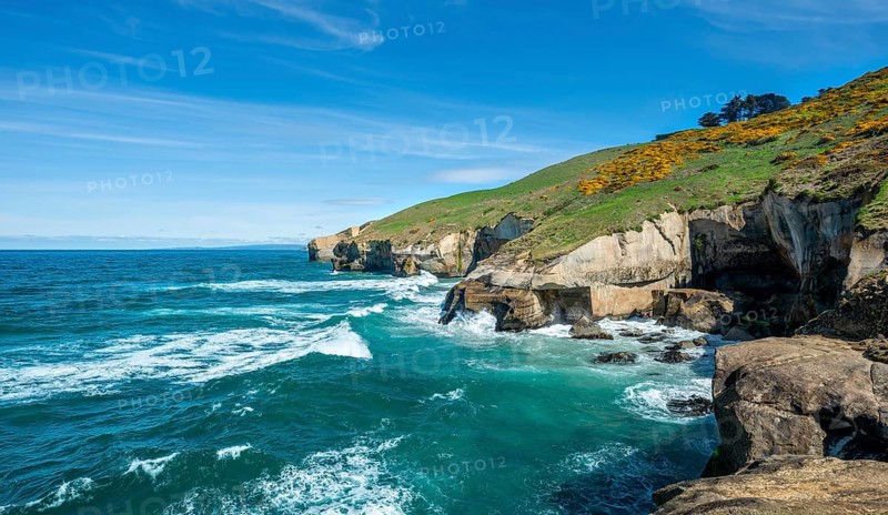 Rocky cliffs of sandstone rocks