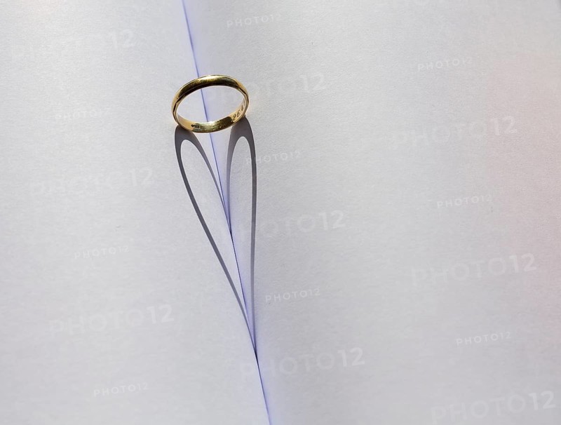 Ring in the fold of a book