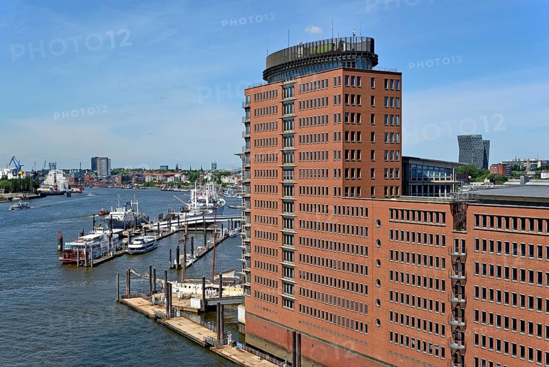 View from the Elbe Philharmonic Hall Concert Hall to the Hanseatic Trade Center