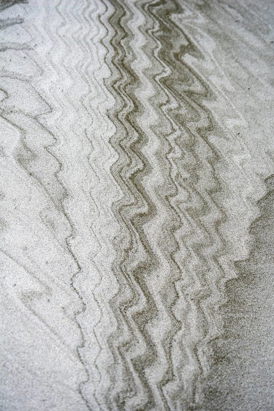 Wave pattern in the sand
