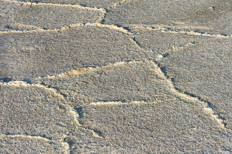 Crust of rock salt on the Assale salt lake