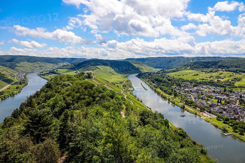 Marienburg above vineyards on the Moselle