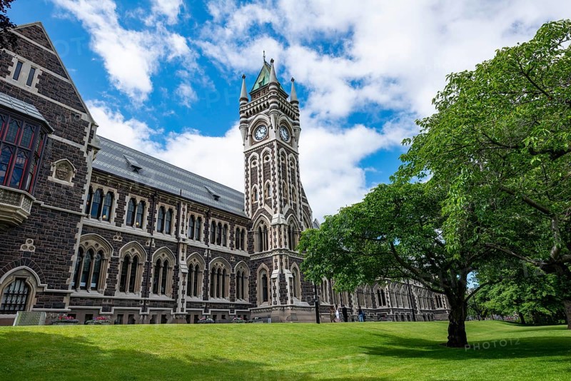 Old neo-gothic main building with bell tower