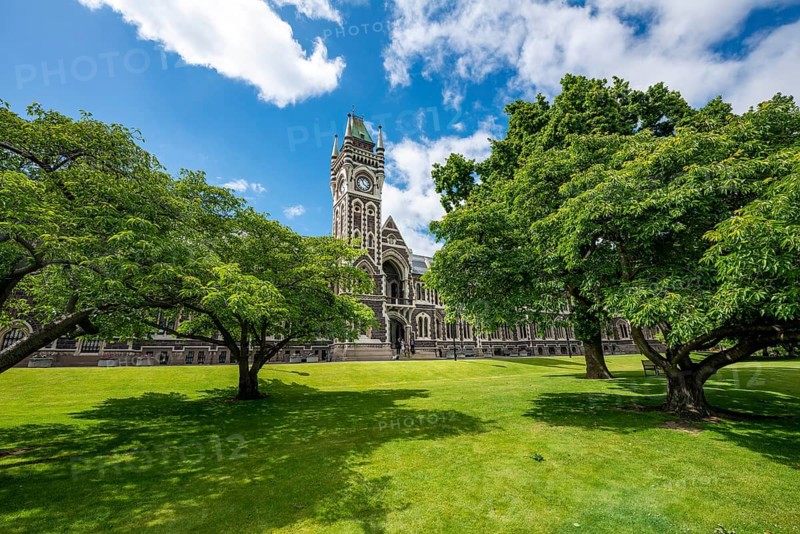 Old neo-gothic main building with bell tower