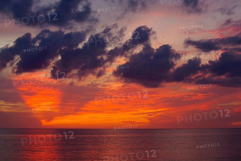 Dramatic sunset on the Gulf of Mexico
