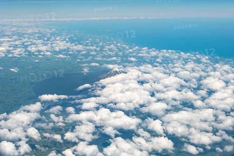 Mount Taranaki with clouds