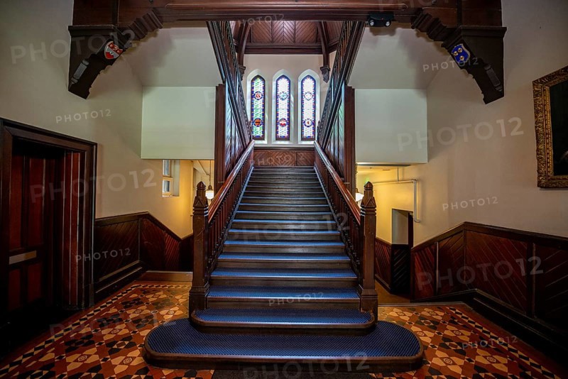Stairs inside the old university building
