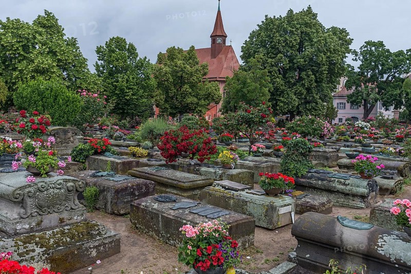 Historical St. Johannis Cemetery with St. Johannis Church