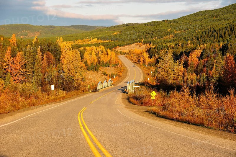 Alaska Highway in autumn
