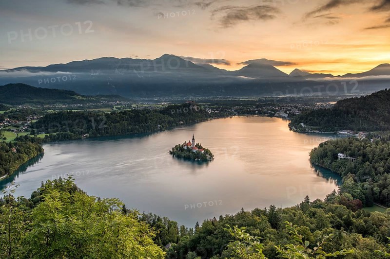 Lake Bled at sunrise