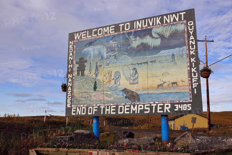 Welcome sign of Inuvik