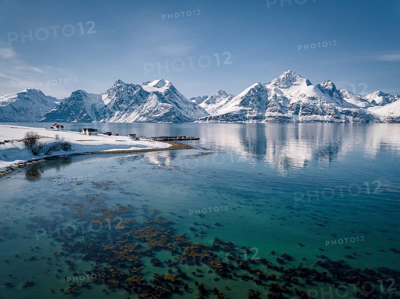 Snow-covered peaks of the Lyngen Alps