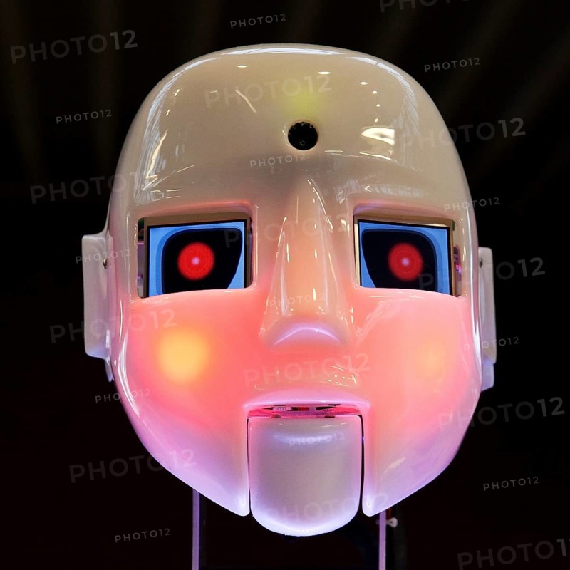 The humanoid robot RoboThespian is ashamed