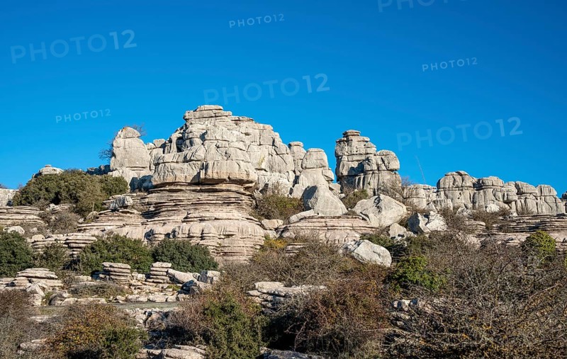 Rock formations of limestone