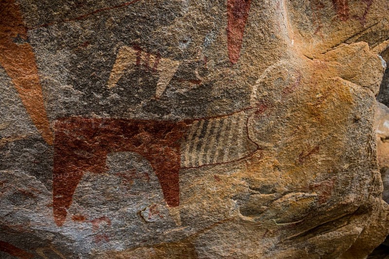 Cave paintings in Laas Geel caves
