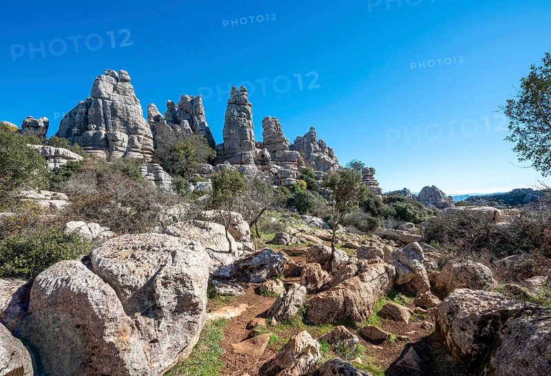 Rock formations of limestone