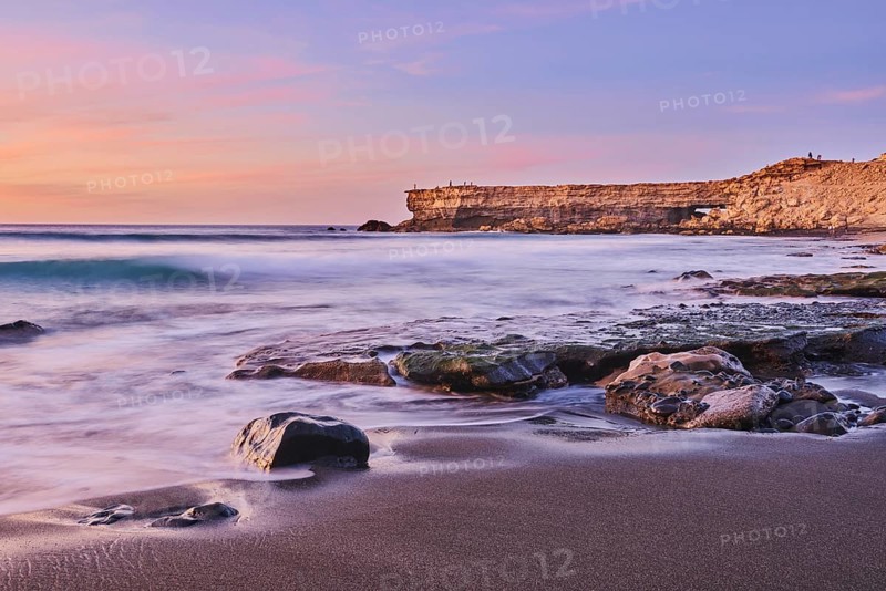 Viewpoint Mirador La Pared on the beach Playa de la Pared at sunset