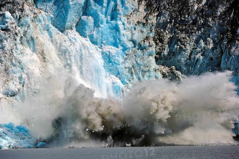 Calving tidal glacier